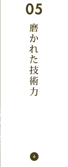 磨かれた技術力